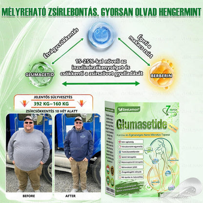 🔥GeeLemon® Glumasetide 8az 1-ben Karcsú és EgészségesNano Mikrotűs Tapasz (Napi 1alkalom – látható változásakár 7 nap alatt) ✅ Elhízásra,bőrfeszesítésre,cukorbetegségre, alvásiapnoéra, ízületekre stb 2.