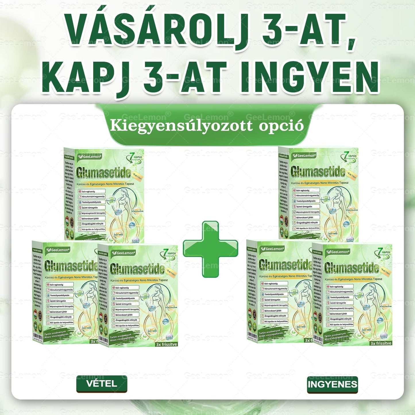 🔥GeeLemon® Glumasetide 8az 1-ben Karcsú és EgészségesNano Mikrotűs Tapasz (Napi 1alkalom – látható változásakár 7 nap alatt) ✅ Elhízásra,bőrfeszesítésre,cukorbetegségre, alvásiapnoéra, ízületekre stb 2.